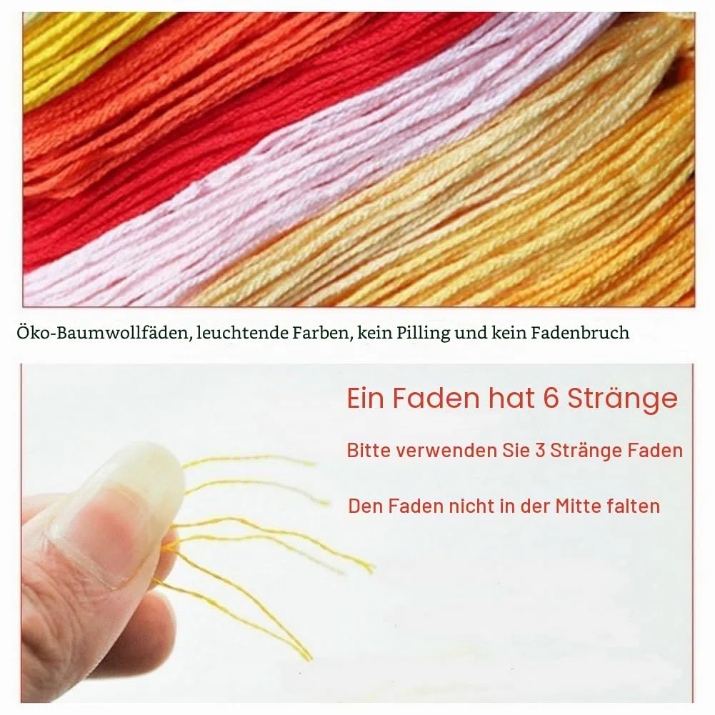 Zleiubisa Individuelles Kreuzstichmuster vom Foto, 40 x 40 cm, personalisiertes Design, 11 CT Kreuzstich-Zählstoff, Stickset für Erwachsene und Anfänger (40,6 x 40,6 cm), transparent