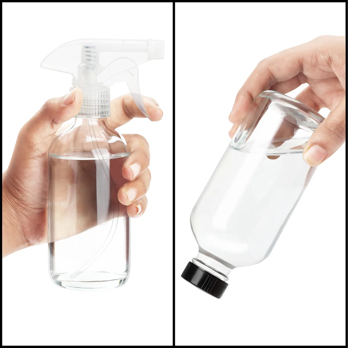 BELLE VOUS Leere Nachfüllbare Klare Zerstäuber Sprühflasche (3 Stk) - 250 ml - 2 Strahleinstellungen - Für Reinigungsmittel, Wasser, Aromatherapie & Ätherische Öle