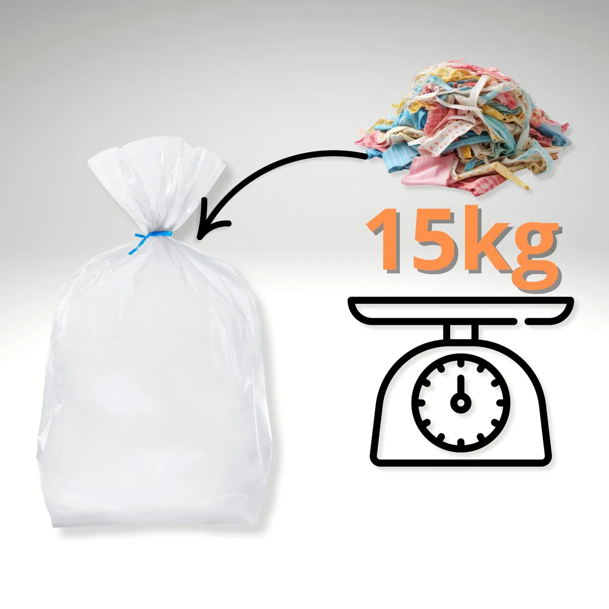 Boxsack Füllung 15 kg - Boxsackfüllung Füllmaterial für Boxsäcke Boxkissen Schlagpolster Sandsäcke Boxbirne und Box Säcke Stoffreste aus Baumwolle Polyester