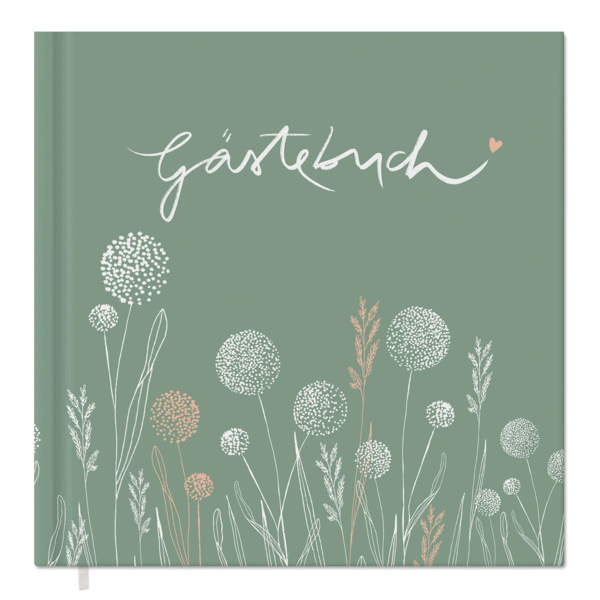 Eine der Guten Gästebuch für Hochzeit, Geburtstag, Ferienwohnung, Taufe, blanko Hochzeitsgästebuch Grün, 100 Seiten festes FSC Papier, klimaneutral, Premium Hardcover mit Fadenbindung, 21x21 cm
