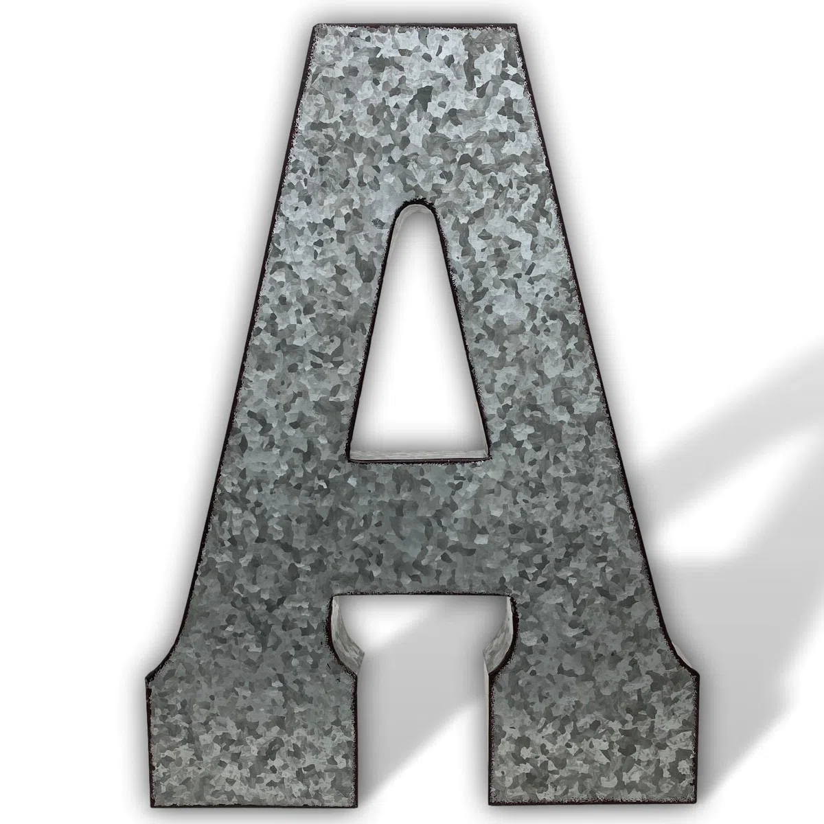 XXL 52cm Buchstabe Ziffer Zahl Zink Metall Dekoration Garten 3D Größe R