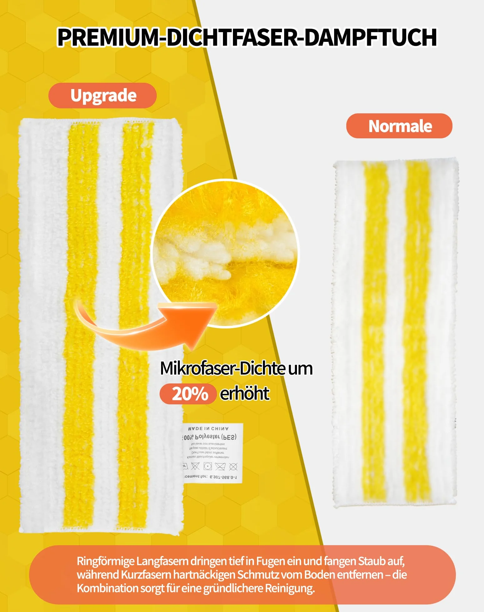 9 Stück Zubehör für Kärcher EasyFix SC2 SC3 SC4 SC5 - inkl. 6 Bodentücher & 3 Mikrofaser-Wischbezüge für Kärcher Dampfreiniger EasyFix Serie