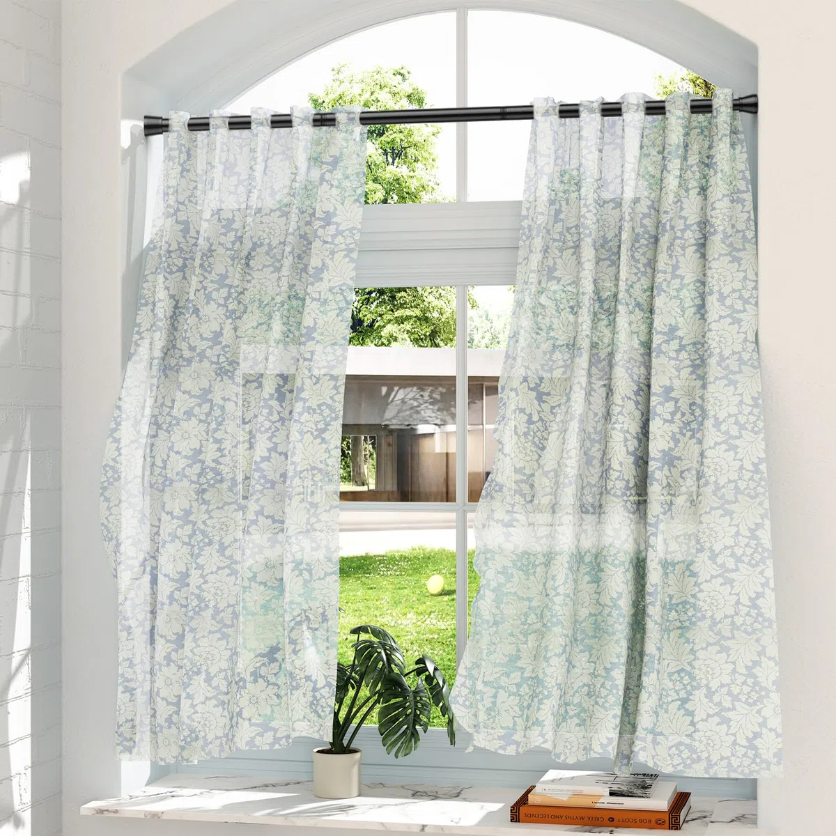 AIZESI 2 Stück Gardinenstange ohne Bohren 75-163cm, verstellbare Duschvorhangstange Ø 22mm, rutschfeste Teleskopstange für Fenster, Badezimmer & Kleiderschrank (Schwarz)