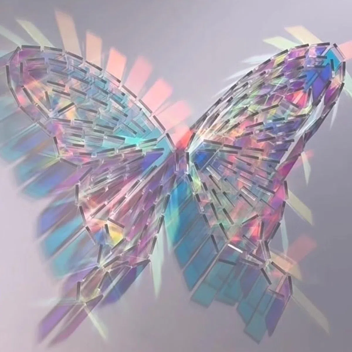 100PCS Acryl Mosaiksteine Zum Basteln,2*2CM Irisierende Acrylquadrate,Quadratische Schillerndes Buntglas,Mini Holografische Mosaikfliesen,Für Teller,Bilderrahmen,Blumentöpfe Und Mehr Dekoration,Kiuiom