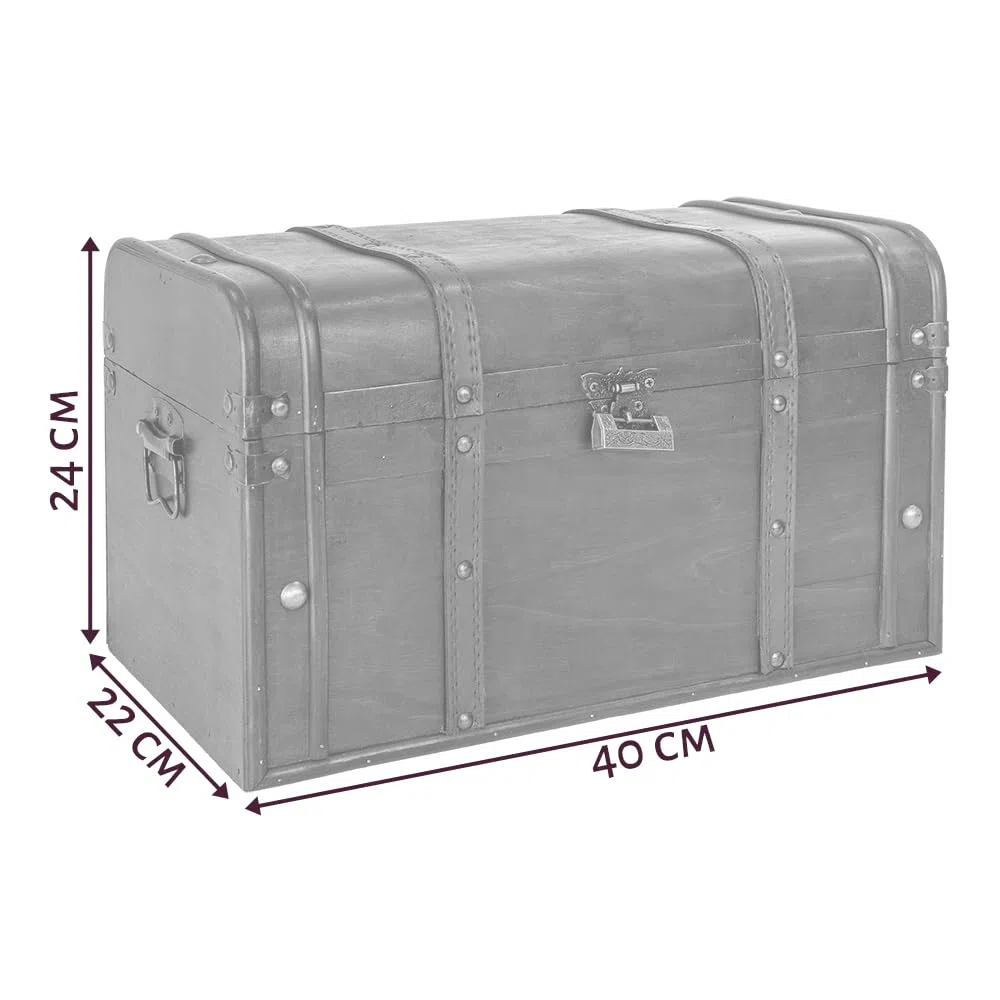 Kingpower Schatztruhe aus Holz 40 x 22 x 24 cm Box mit Schloss Schatzkiste Holztruhe Holzkiste Truhe
