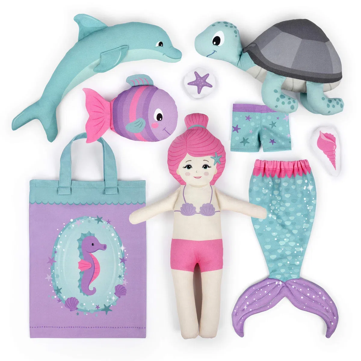 kullaloo KINDERLEICHT - Cut & Sew Stoff als Panel auf Popeline/Baumwolle zum selber Nähen für Anfänger - Öko-Tex 100 zertifiziert (Underwater Tales)