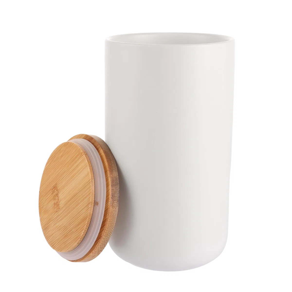 kaffeedose keramik, 1000ml keramikdose mit Deckel, Tee, Zucker und Kaffeedosen, Vorratsdosen mit Deckel Luftdicht für kaffeepads aufbewahrung Deko Küche (Weiß)