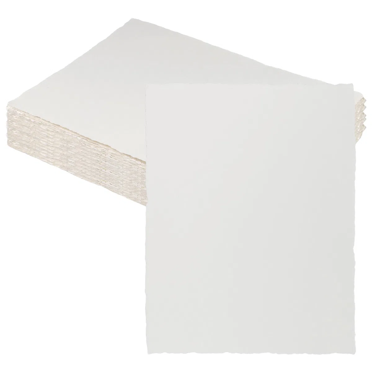 FAAING 100 Blatt Büttenpapier A4, 160 gsm Handgefertiges Papier Weißes Büttenpapier Blankopapier, Aquarellpapier kaltgepresstes Strukturpapier für Papierarbeiten Zeichnen Skizzieren Schreiben