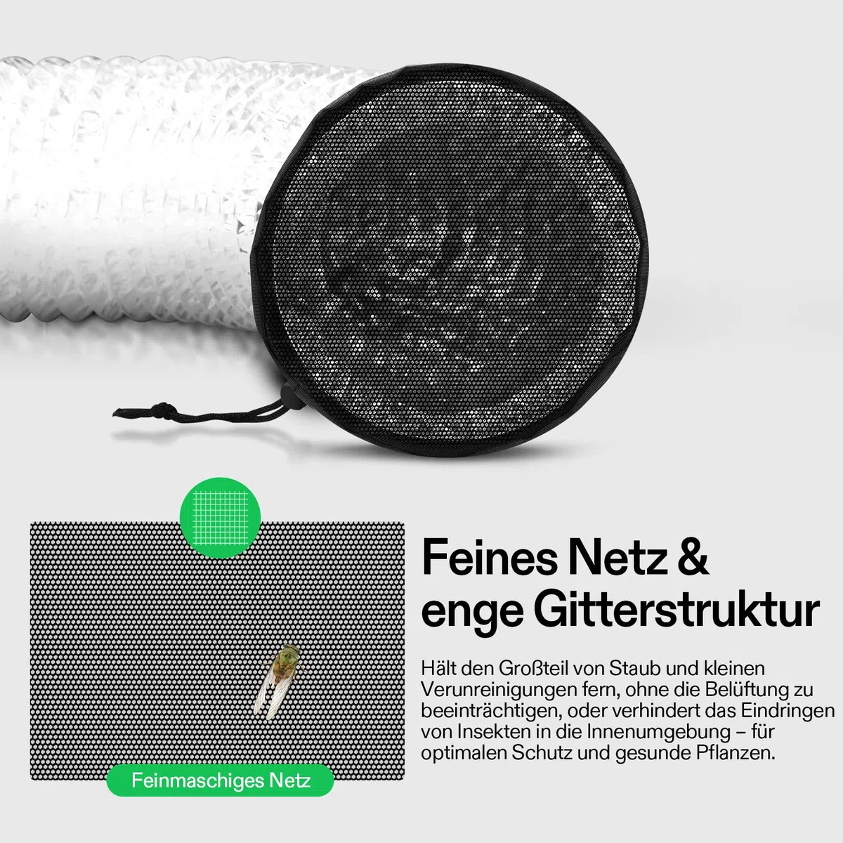 VIVOSUN Set mit 2 Belüftungsabdeckungen für Wachstumszelte von 10,2 cm/15,2 cm/20,3 cm mit elastischem Band und fester Schlaufe für die Belüftung von Wachstumszelten