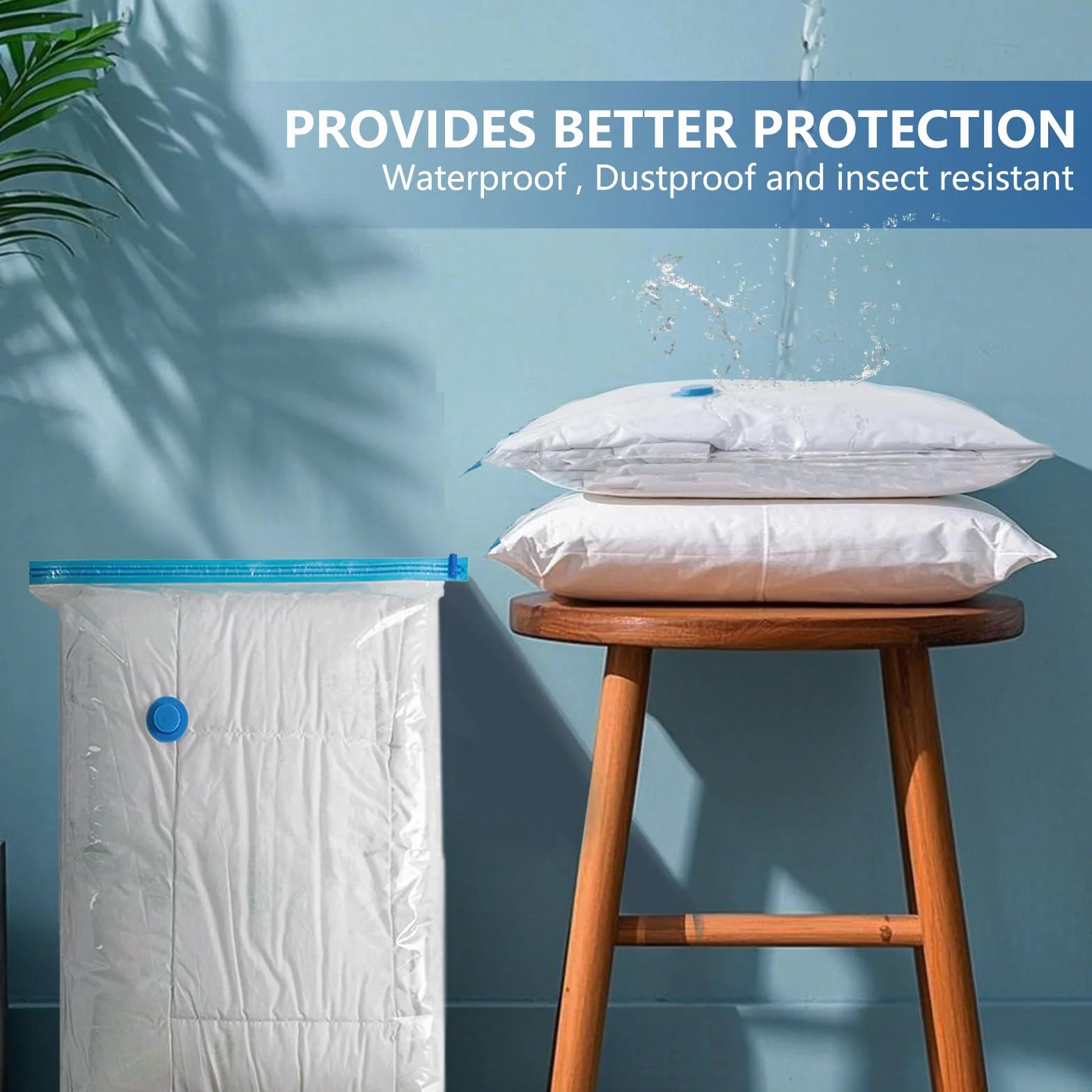 Vakuumbeutel für Kleidung Bettdecken mit Elektrische Pumpe 10 Stück, 2XL+2L+2M+4S Wiederverwendbar Vacuum Bags für Lagerung für Bettwäsche Kissen,Umzug und Reise, Vacuum bags for clothing