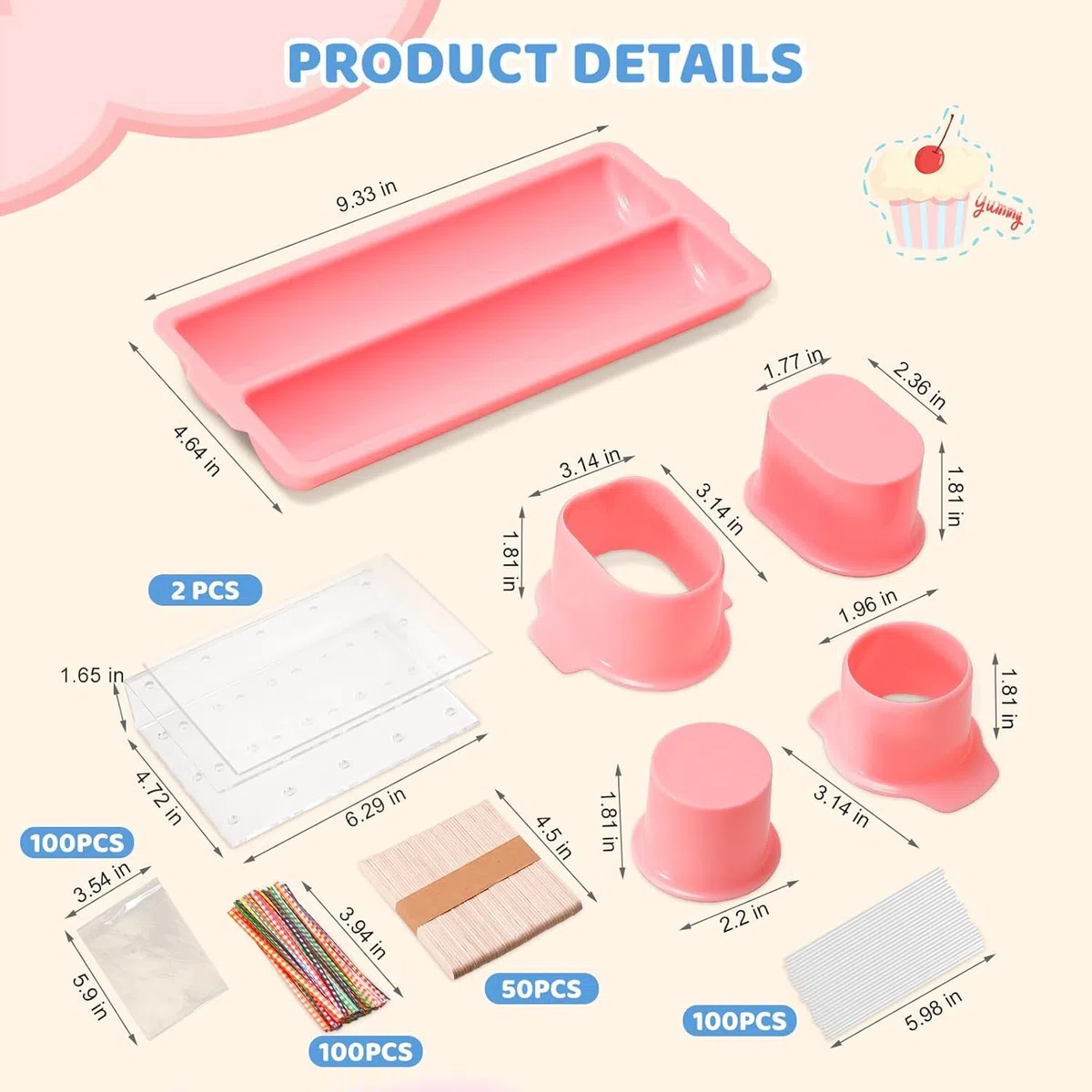 Cake Pop Form Set, Cakepop Form mit Halterung, Tablett, Cakesicles und Papiertüte - Dessertzubereitung für Familienfeiern und Hochzeiten
