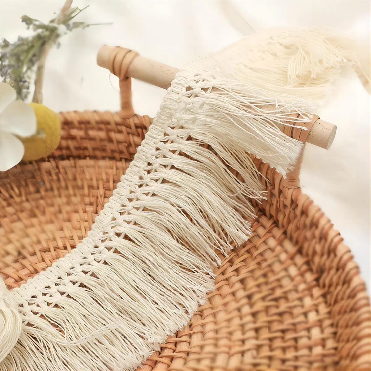 6 Meters 6cm Baumwolle Fransenborte Quasten Trim Spitzenband Spitzenborte Fransenbesatz Fransenband HäKelspitze FransenbordüRe Kissendeko Quastenbesatz Vorhangborte für Kleidung,DIY Nähen,Creme