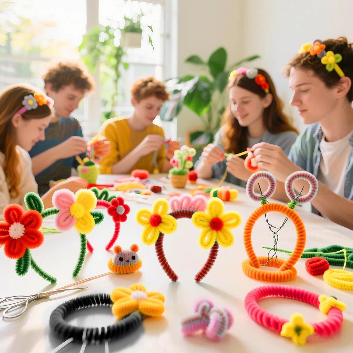 500 PCS of DIY Craft Pipe Cleaners, Bouquet Pipe Cleaners(red) | Flower Blur Stick Craft Supplies, Craft Kit Gifts, and Pipe Cleaner Sets for Floral and Artistic Purposes