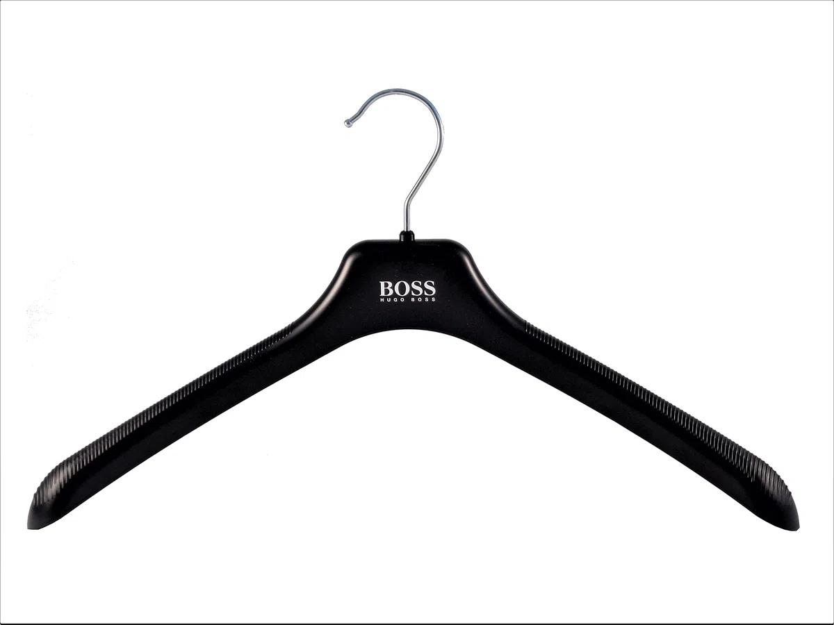 Marken Kleiderbügel für Jacken und Mäntel, 42 cm, schwarz, WJT42b, 10 Stück