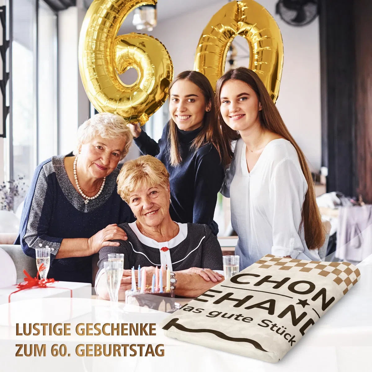 60 Geburtstag Frau Mann, Lustige Geburtstag Kuscheldecke Geschenk, Geschenke zum 60 Geburtstag für Frauen Männer, 60.TER Geburtstag Frau Freundin Mama Papa, Schonend Behandeln Geschenke