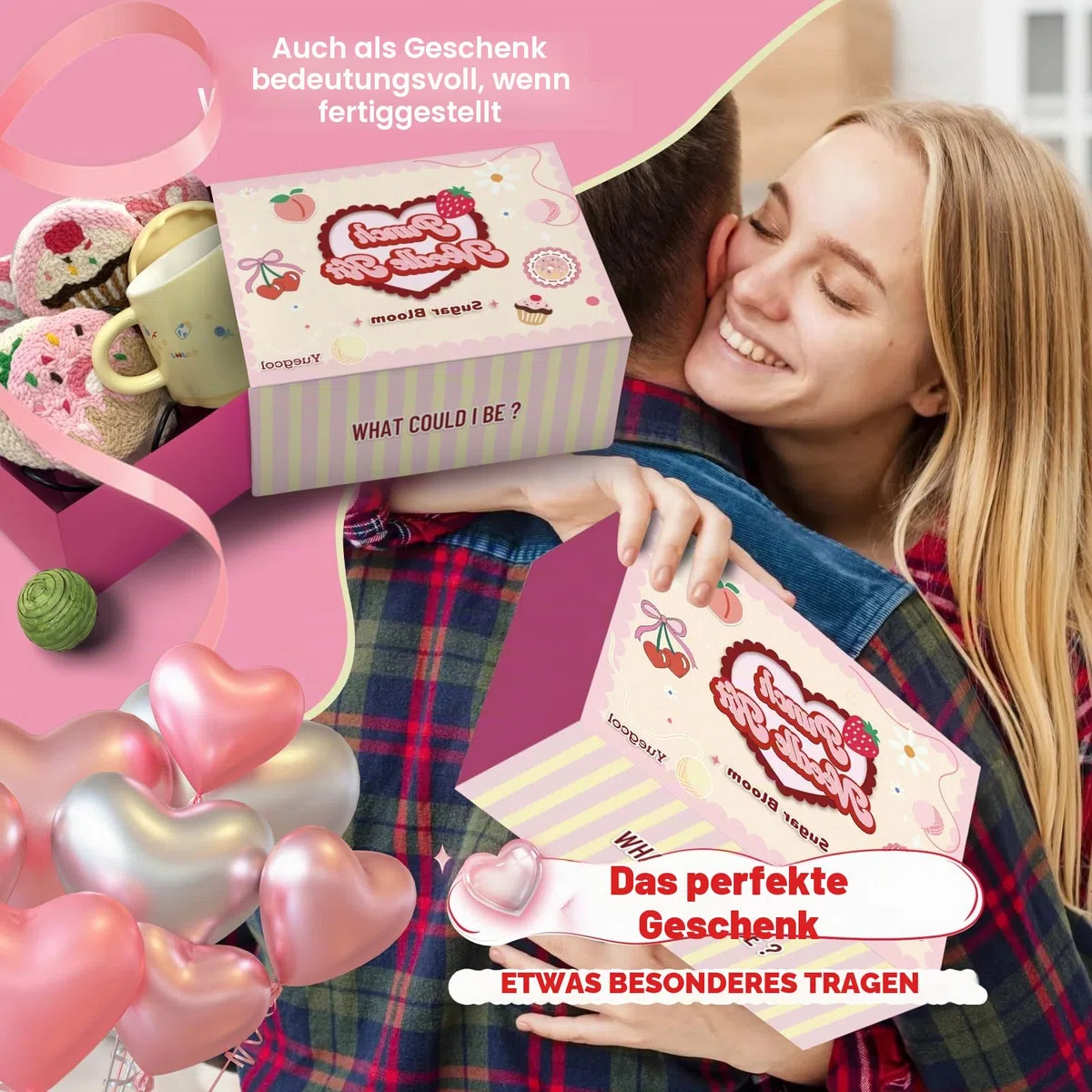 yuegool 6-teiliges Punch-Needle-Untersetzer-Set – Einfaches DIY-Stickset für Anfänger, Kinder & Erwachsene mit Motiven, Garn, Stickrahmen, Anleitung & Halter