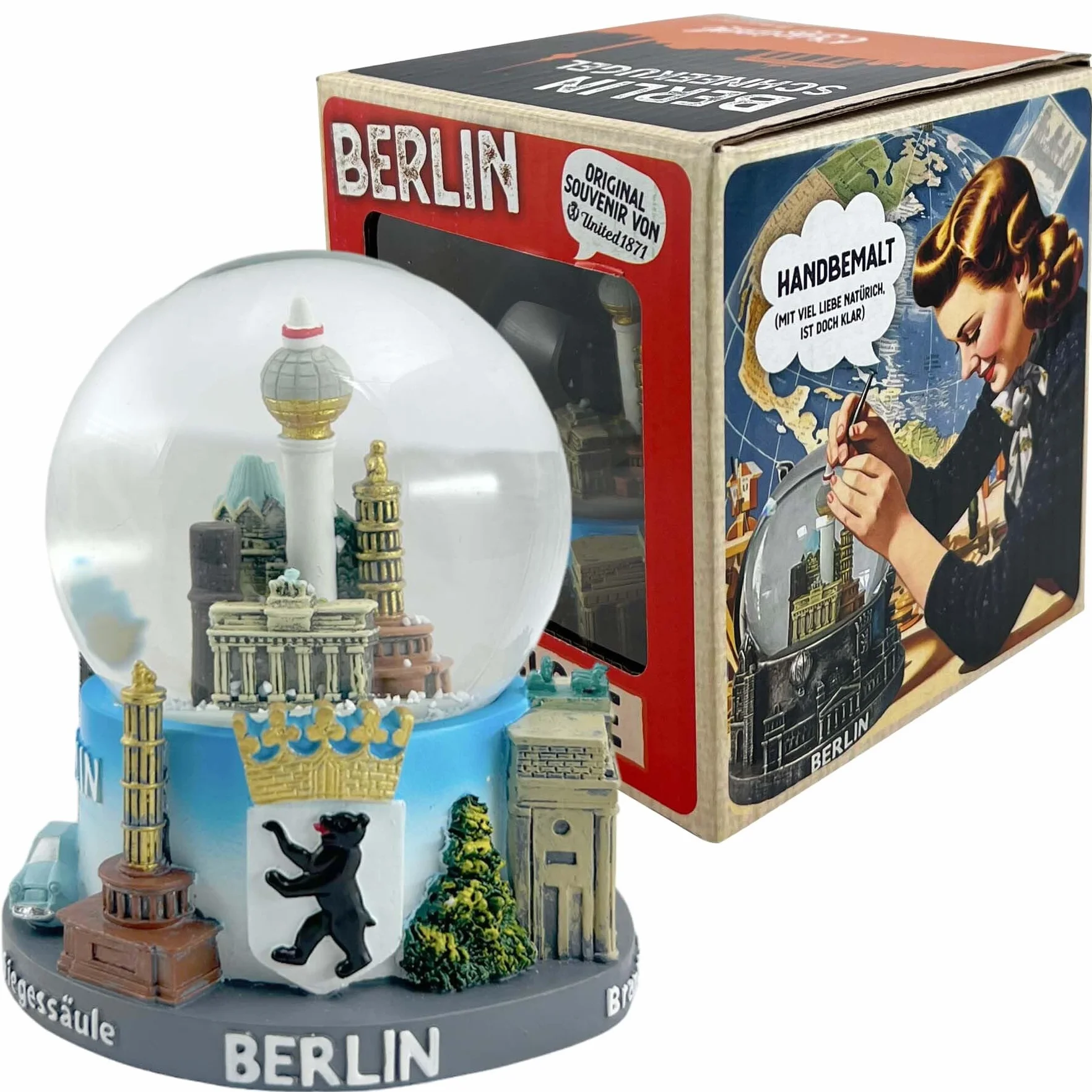 Berlin Schneekugel, Berlin Souvenirs, Snowglobe, Souvenir Deutschland, Deutschland Souvenir in Geschenkbox