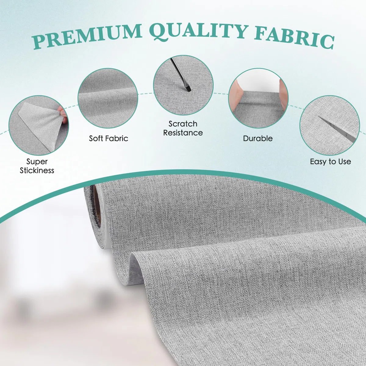 Stoffflicken selbstklebend，Leinen Reparatur Patches 30cm x2m Flicken selbstklebend Stoff - Reparaturflicken für Möbel, Sofa, Autositze, Bürostuhl und Polster