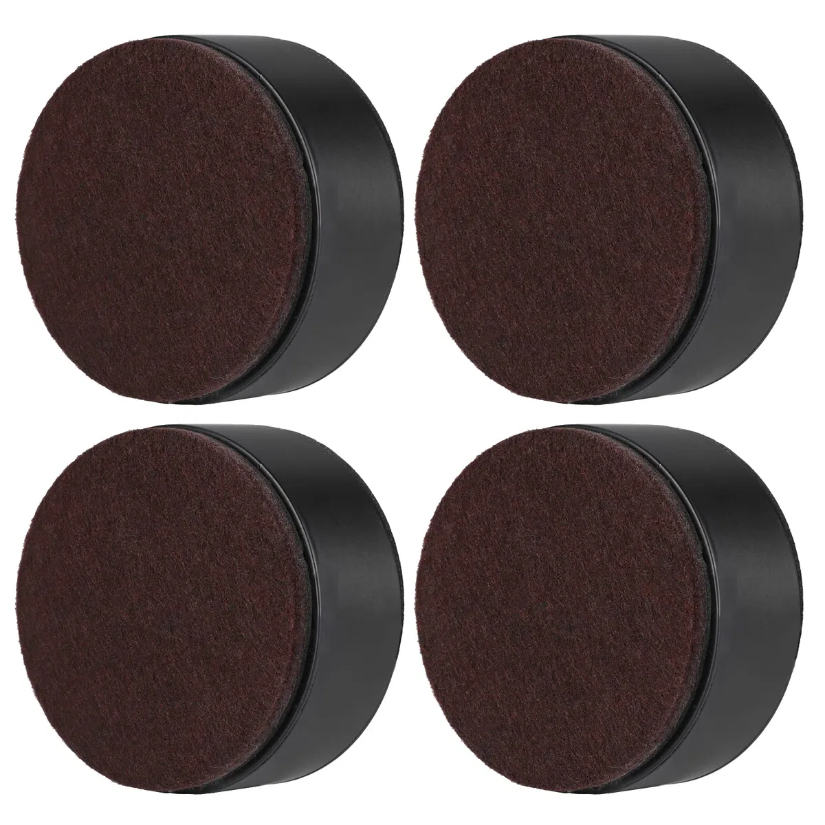 Captina 3cm Möbelerhöhung aus Karbonstahl - Durchmesser 6 cm, Selbstklebend für Betten, Sofas, Schränke, 4 Stück Robust (Runden Schwarz)