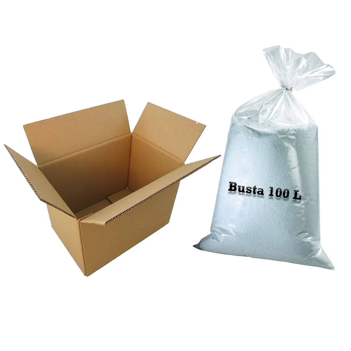Ecopuf Polystyrol-Nachfüllpackung für Sitzsack, 100 Liter, 1,5 kg, Weiß