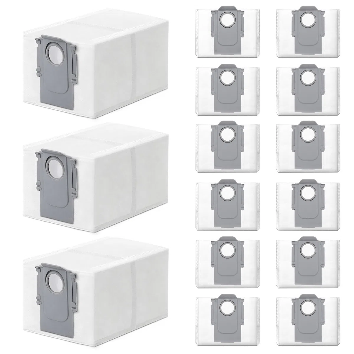 15 Stück Staubbeutel für Roborock QV 35A/QV 35S/S8 MaxV Ultra/Qrevo S Pro/Saros 10R/Q Revo/Qrevo S5V/Qrevo S/Qrevo Pro/Qrevo Master/Qrevo Slim/Qrevo Edge/Qrevo Curv Saugroboter, 3,2 Liter Zubehör