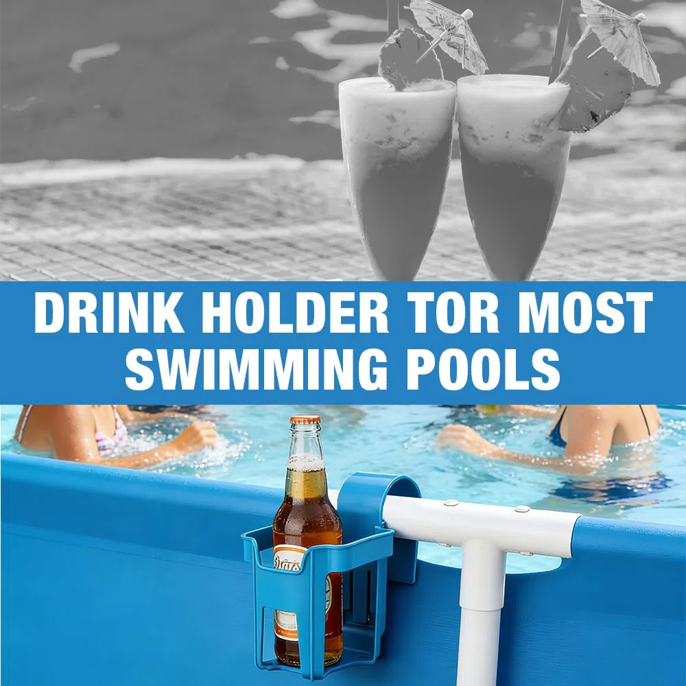 4Pcs Pool Getränkehalter, Poolside Getränkehalte, Whirlpool Getränkehalter, Bierkastenkühler Pool für Schwimmbäder,Pool Becherhalter,Wasserbecher Hängehalter Poolzubehör für Aufstellpool Schwimmbecken
