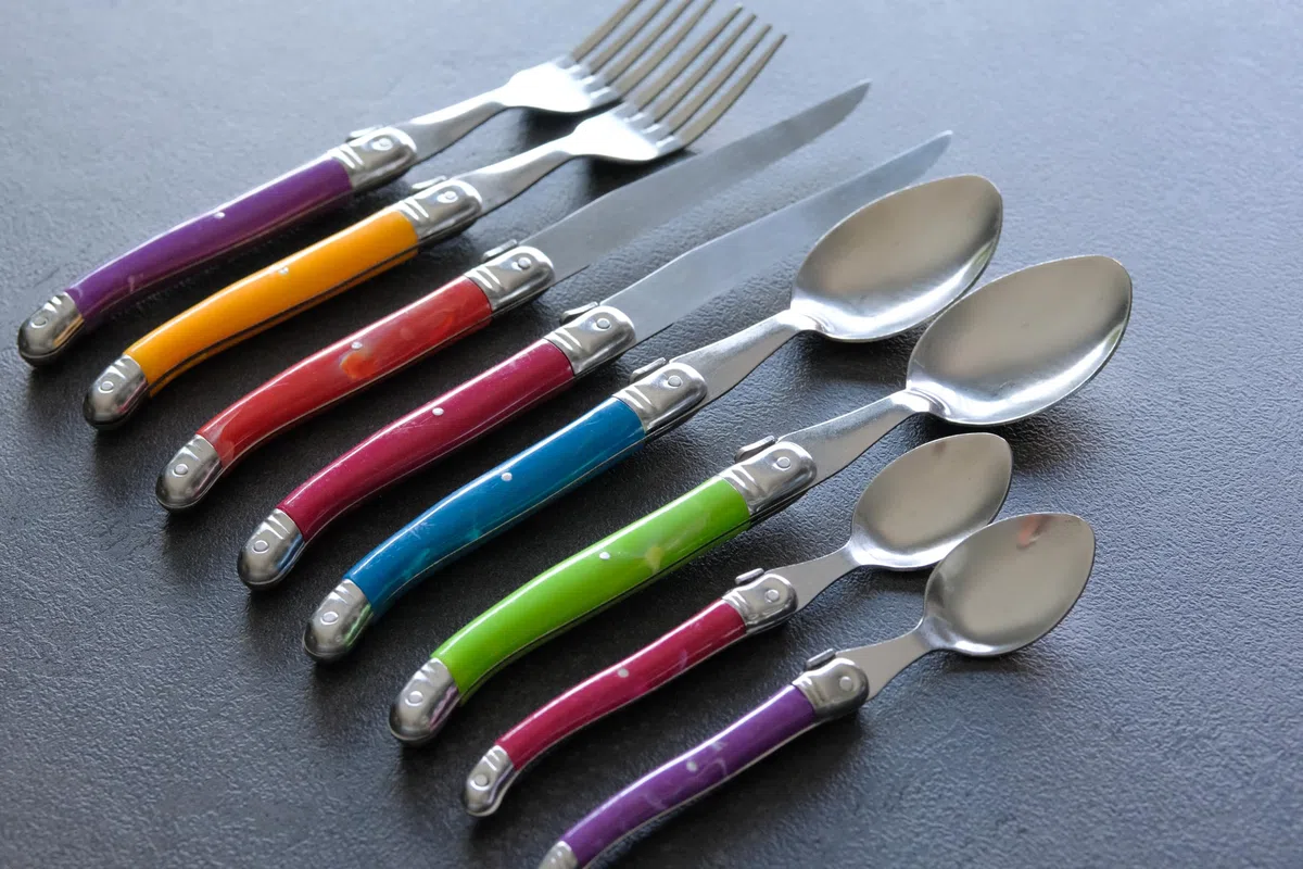 Laguiole Production 438580 Ménagère 24 Pièces Acier Inox ,farblich sortiert