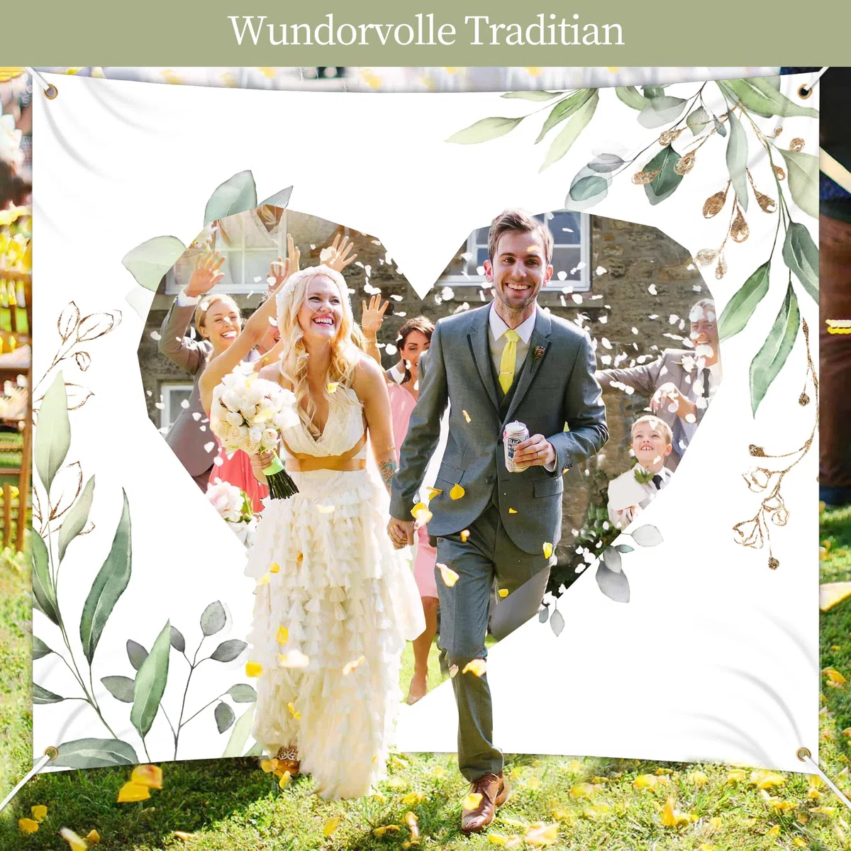 Hochzeitsgeschenke für Brautpaar,Hochzeitsherz zum Ausschneiden,Hochzeitslaken mit Aufbewahrungstasche,Herz zum Ausschneiden Hochzeit Geschenke,Eukalyptus Deko,Standesamt Überraschung, Hochzeitsspiele