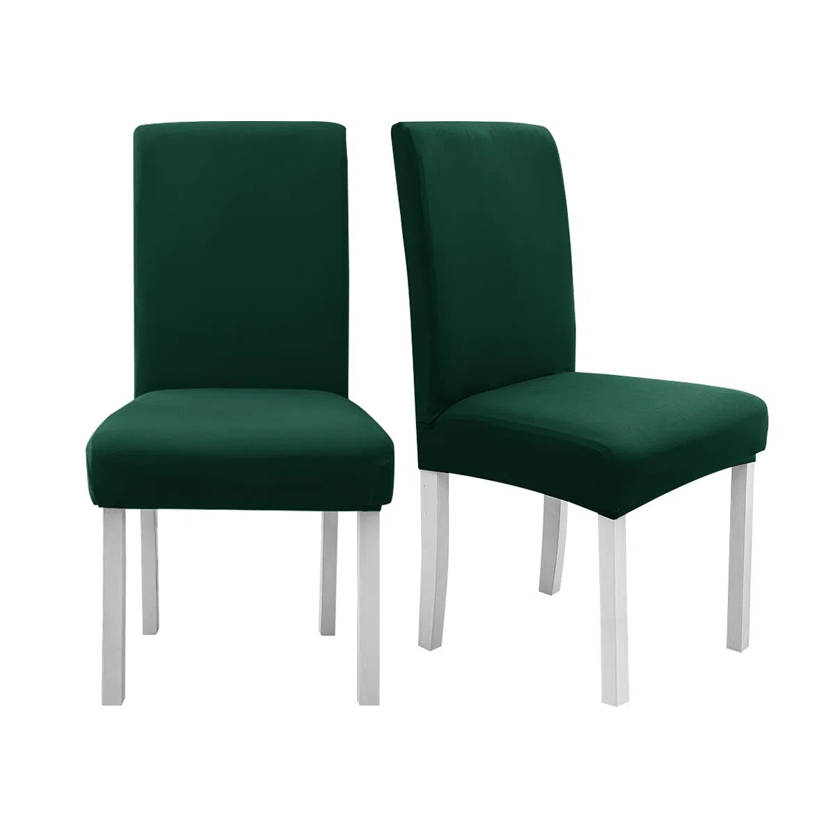 AngLink Stuhlhussen 4er Set Dunkelgrün - Stretch Stuhlbezug Waschbar Langlebig Universal Stuhl Hussen für Bankett Hotel Küche Restaurant Haus Hochzeit Deko