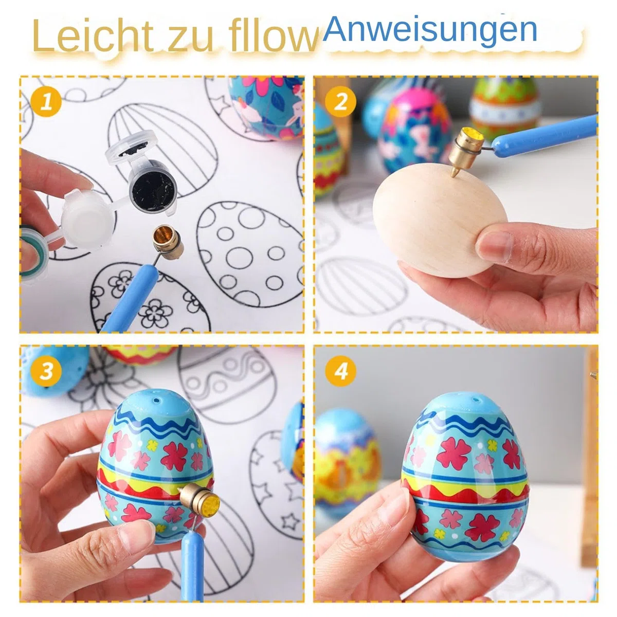 Pysanky Werkzeuge für Wachsdekoration, Pysankys Ei-Set, Pysanky Ostereier Dekorationswerkzeuge, Festliches Pysankys Set zum Dekorieren von Ostereiern, für Eierlinien, Zeichnen