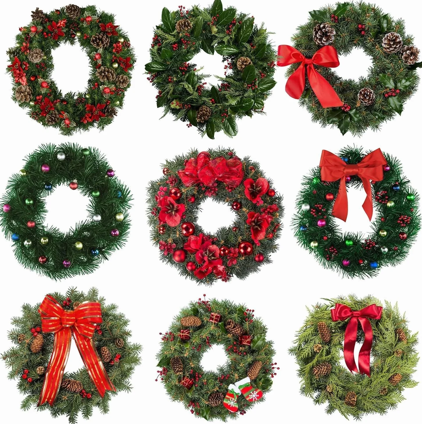 Weihnachtskranz-Ringe aus Metalldraht, Kranzrahmen, Weihnachtskranz, Bastelkranz, Basis, Thanksgiving, Halloween, Hochzeit, Rahmen, Kranz, Bastelzubehör (16 Zoll)
