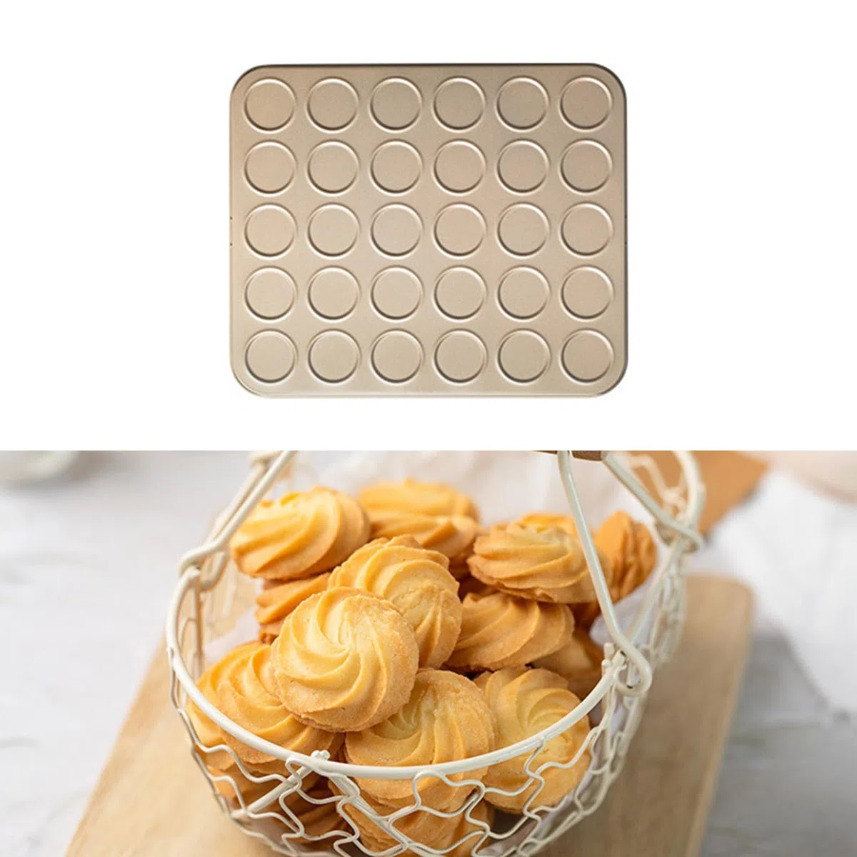 Professionelle Macarons und Kekse Pfanne Elegante Antihaft Macaron Tablett Einzigartiges Backblech für handgemachte Kekse