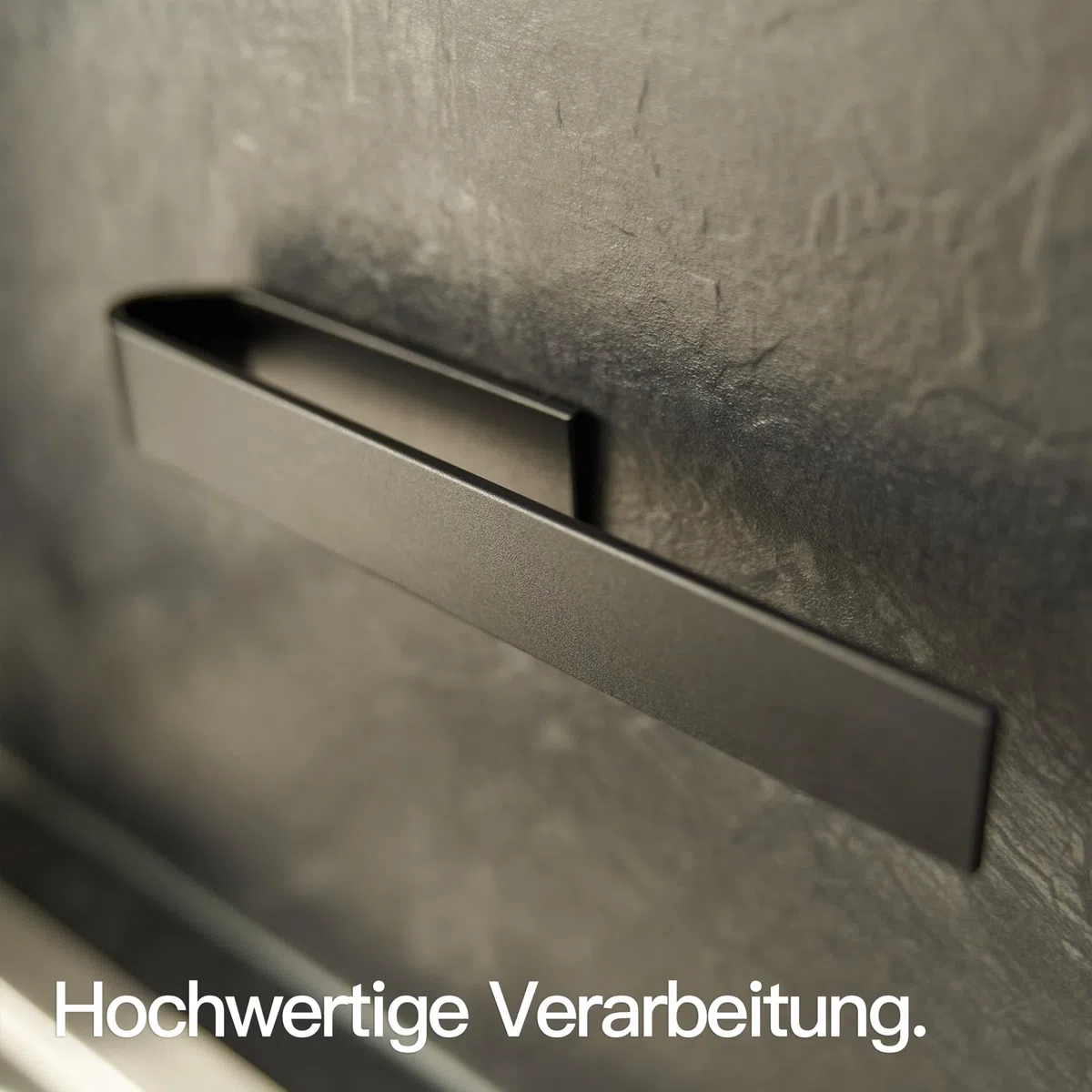 Designfabrik Hamburg Spültuchhalter | Spüllappenhalter ohne Bohren | Lappenhalter Spülbecken selbstklebend | Waschbecken und Wandmontage | Geschirrtuchhalter Küche | Modernes Design Matt Schwarz