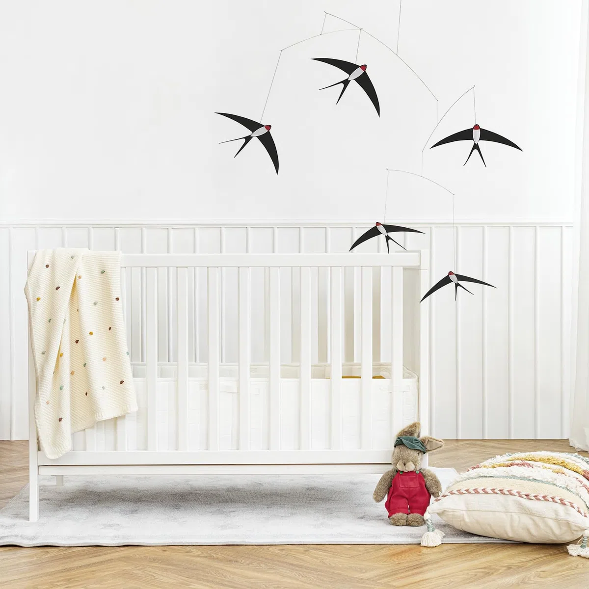 Fliegende Schwalben Hängende Mobile 5er Set, DIY Handgemachte Schwalbe Vogel Mobile Hängende Dekor für Wohnzimmer und Schlafzimmer