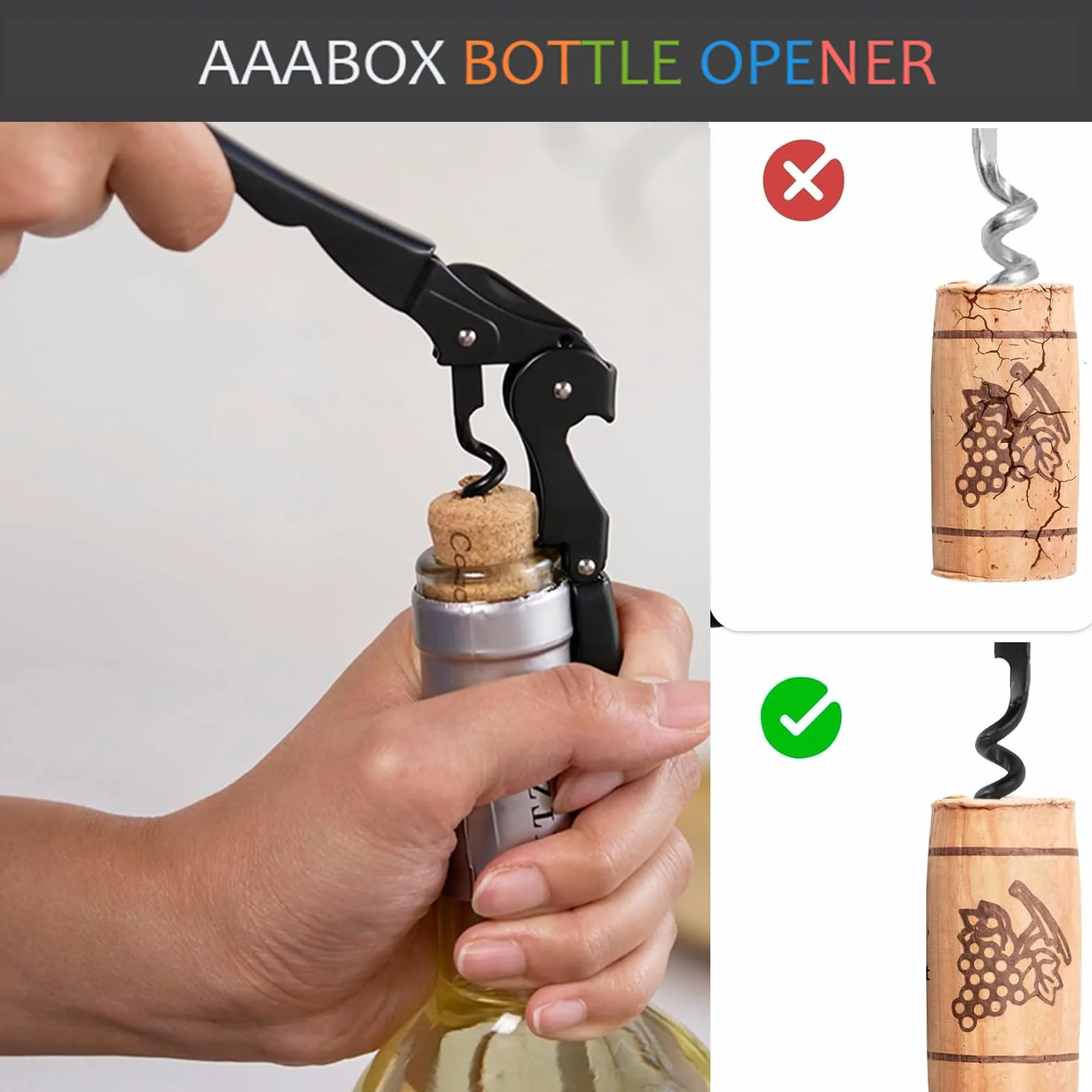 5 Stück Kellnermesser Set，3-in-1 Flaschenöffner,Upgraded Heavy Duty Edelstahl Korkenzieher Wein,Weinöffner für Sommeliers Kellner und Barkeeper(Grün+Schwarz)