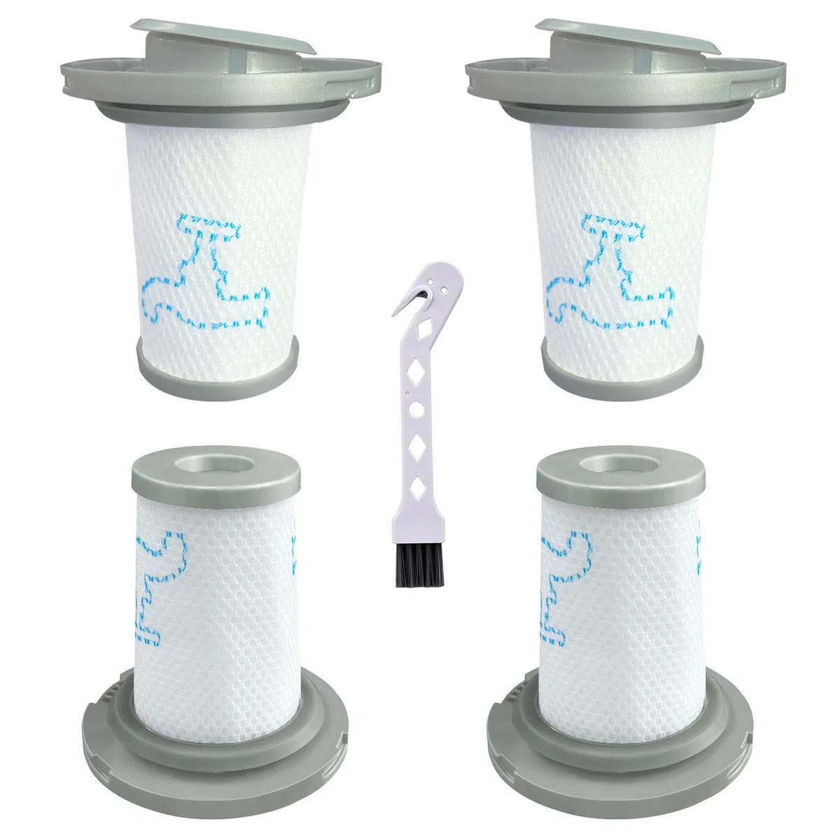 4 Stück Filter für Staubsauger Rowenta X-PERT 6.60 und für ZR009006 Rowenta X-Force Flex 8.60 RH96 RH68 Staubsauger RH96XX RH9611 RH9637 RH9638 RH9639 RH9677 RH9677 RH9637 678 R H9679 RH9680 RH9690