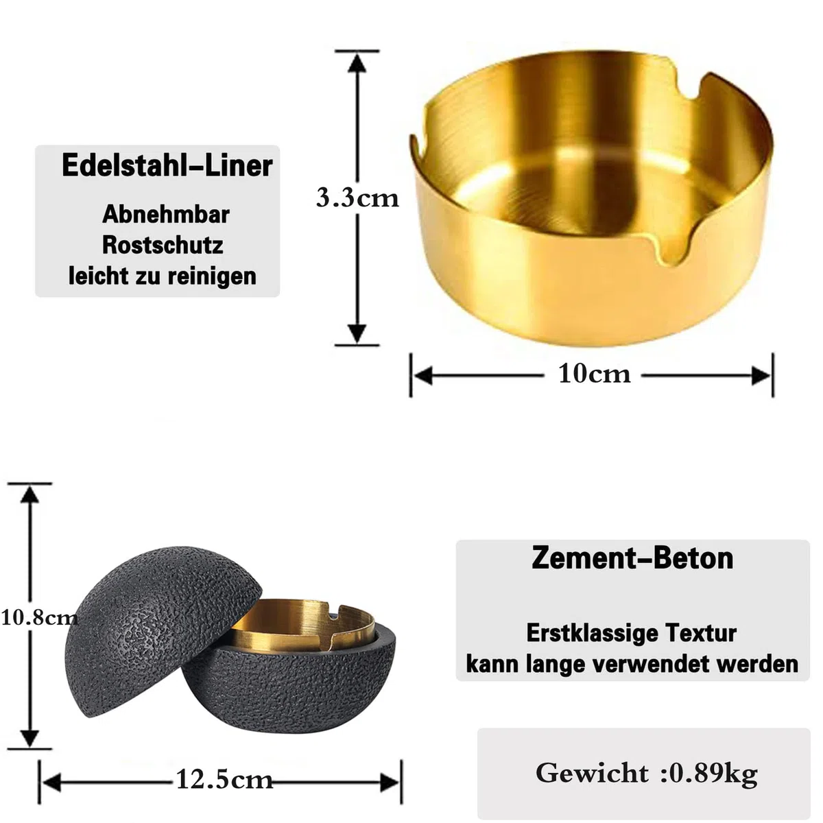 Cutfouwe Tischabfalleimer - Ideales Fassungsvermögen, Leicht Zu Reinigen, Allwetter-Mülltonnen - Perfekt Für Den Balkon, Auch Als Elegante Tischdekoration,Schwarz