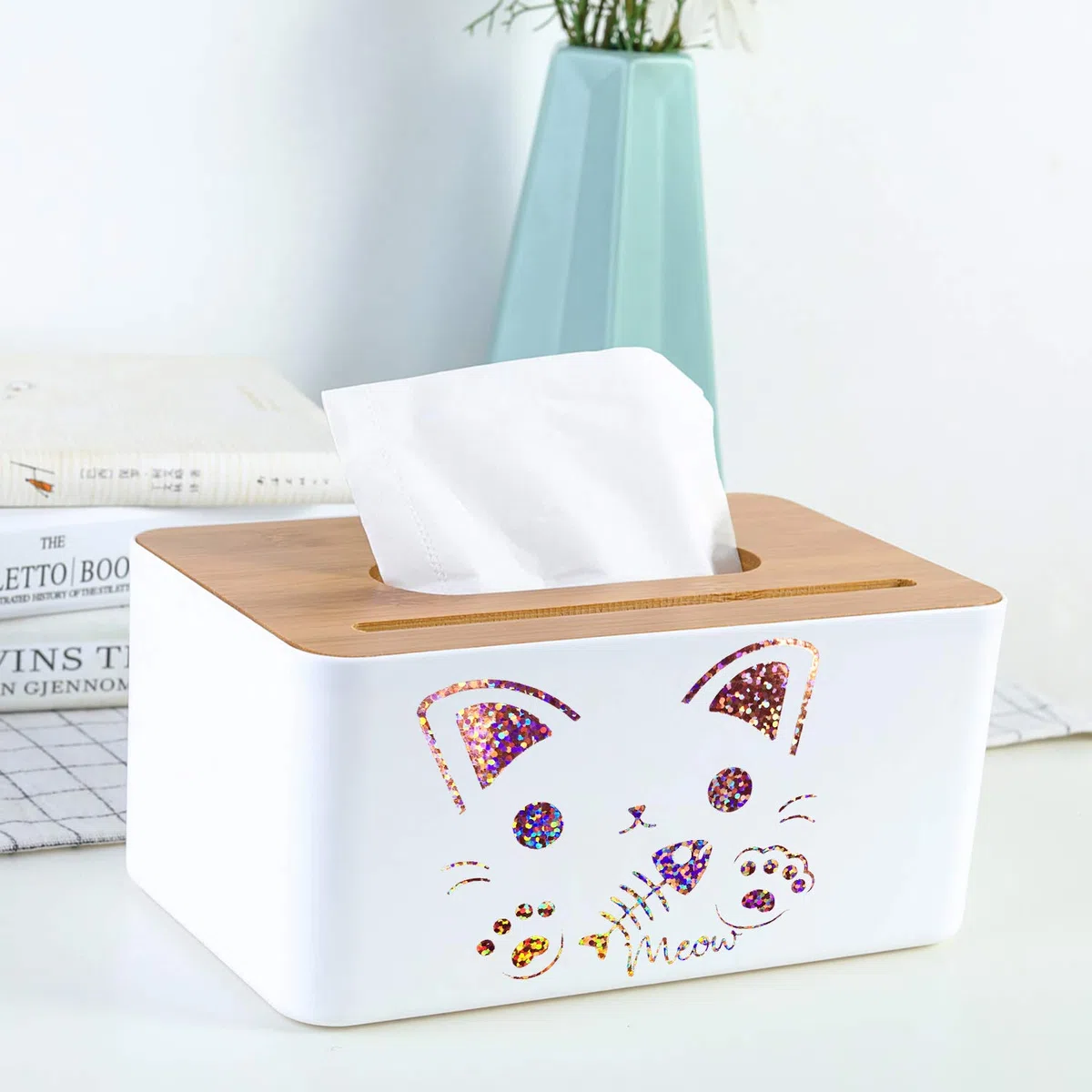 TECKWRAP Holografisches Glitzer-Vinyl, selbstklebend, 30 x 152 cm, Rosa