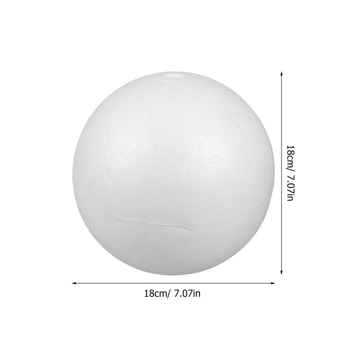 Styroporkugel 18 cm Glatt für Tortendummy DIY Handwerk, Schaumstoffball für Kuchenmodell Basteln, Weißer Styroporball für Hochzeit Party Deko, Modellierball Leicht und Vielseitig