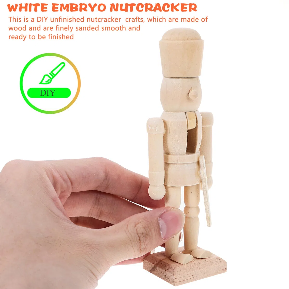 6 Stück Holz Unvollendete Soldat Nussknacker: Mini Leere DIY Holz Soldat-nussknacker Für Weihnachten Nussbaum Ornament Verzierung