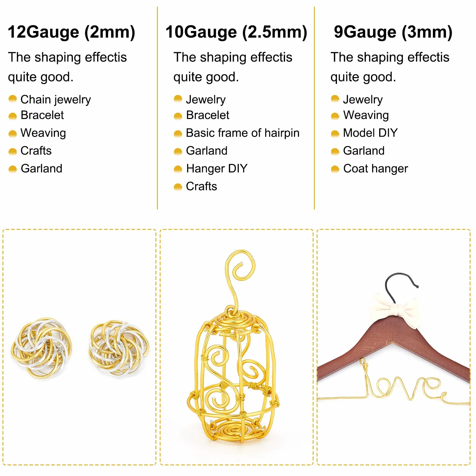 BENECREAT 20 Gauge (0.8mm) Aluminiumdraht 235m (770FT) Eloxierter Schmuck Basteldraht - Silber
