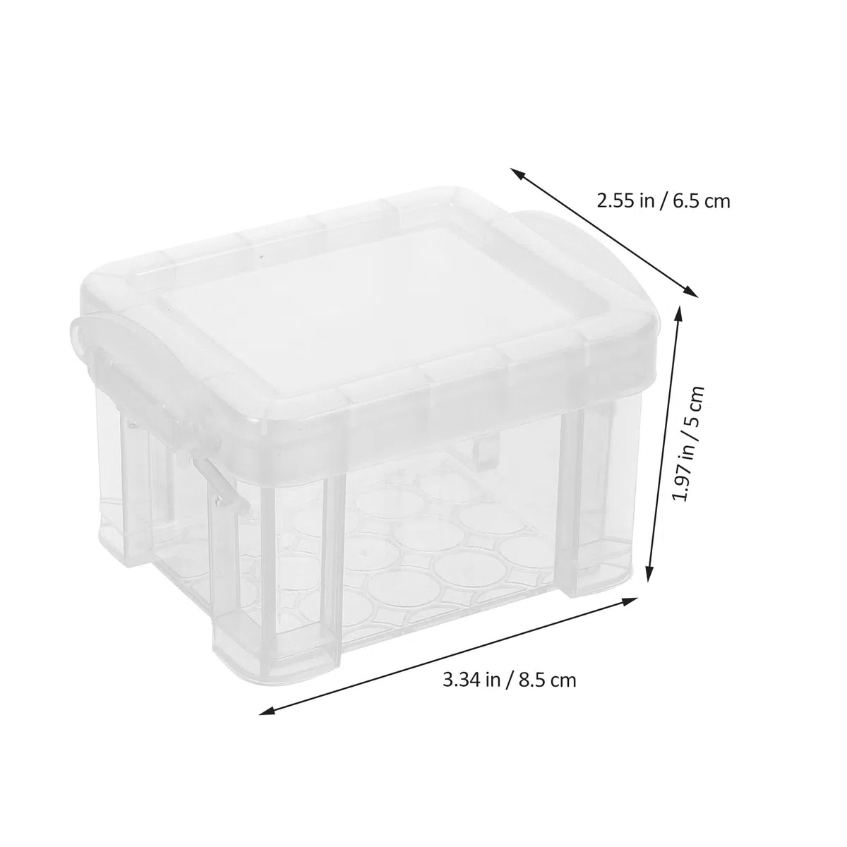 PACKOVE 10 Kleine Durchsichtige Plastikbehälter mit Deckel Stapelbare Aufbewahrungsboxen für Büro Schmuck und Kleinteile Platzsparende Kleiner Organizer für Schreibtisch und Schubladen