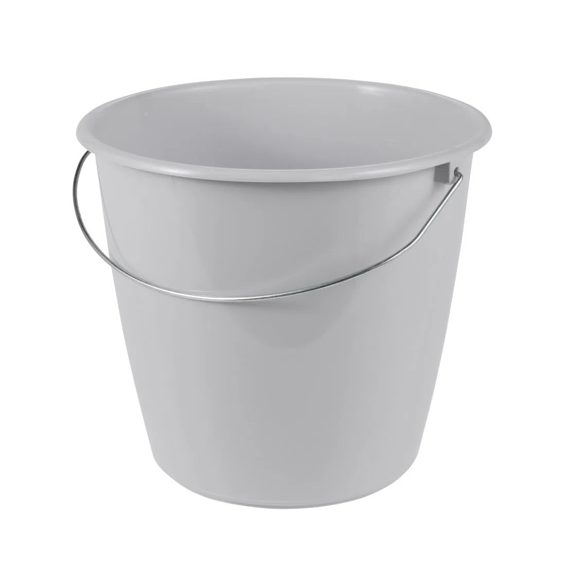 keeeper Erik 5X Eimer mit Metallbügel, 5 l, Polypropylen, 24 x 24 x 20 cm, Nordic Grey