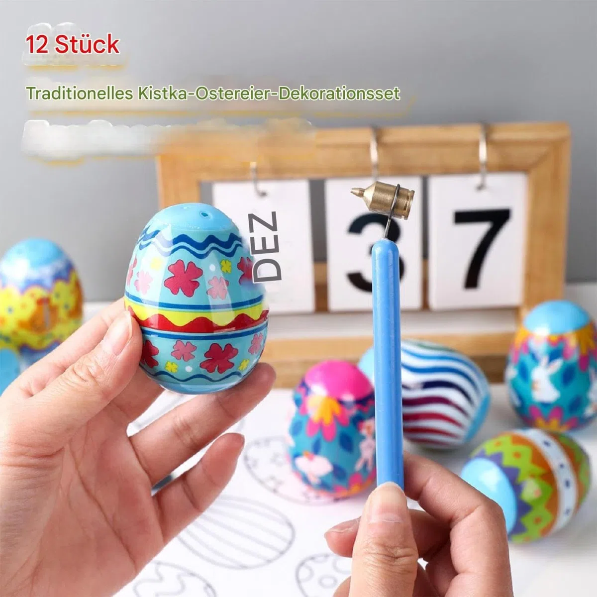 Wachsmaler - 17x2,1x1cm Feine Linien Malstift, Stiftspitzen Reinigungszubehör | Ostereier Dekorieren Pysanky Werkzeuge Mit 0,4/0,5/0,7mm Spitzen | Flüssigschreiber Farbapplikator Stifte Für Eierfärbun