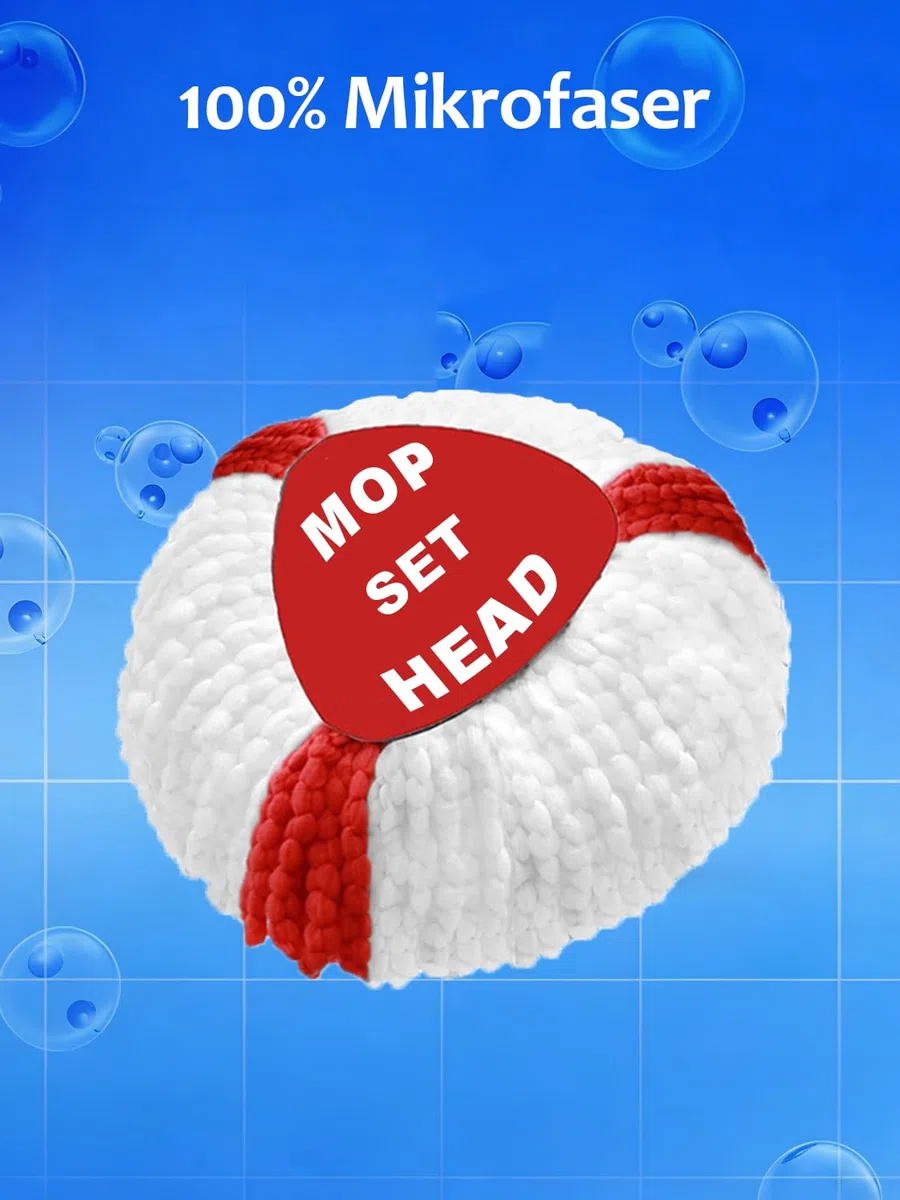 6 Stuck Wischmopp Ersatzköpfe für Turbo 2-in-1 Mop, Wischmop Ersatzbezug, Mikrofaser Wischmob Ersatzmop Moppköpfe für Bodenwischer und EasyWring&clean Mopp