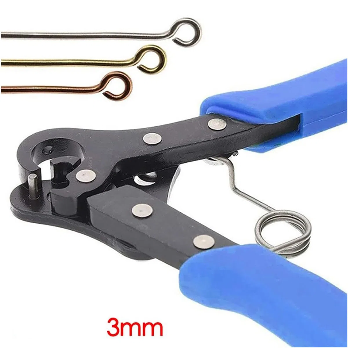 Schmuckzange, Looper Zange für Schmuckherstellung, One-Step Looper 3mm, Drahtrollzange zum Biegen & Wickeln, Rundzange, Mehrzweck Schmuckzange für Halsketten Armbänder Ohrringe & Reparaturen