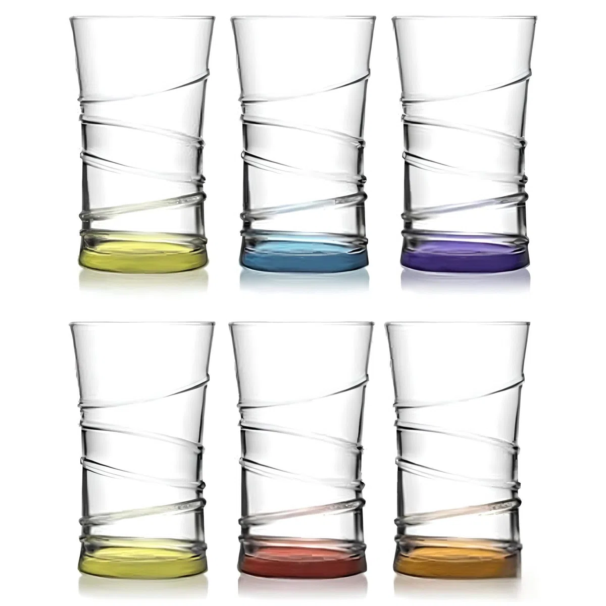 LAV Coral Set mit 6 farbigen Gläsern, 350 ml