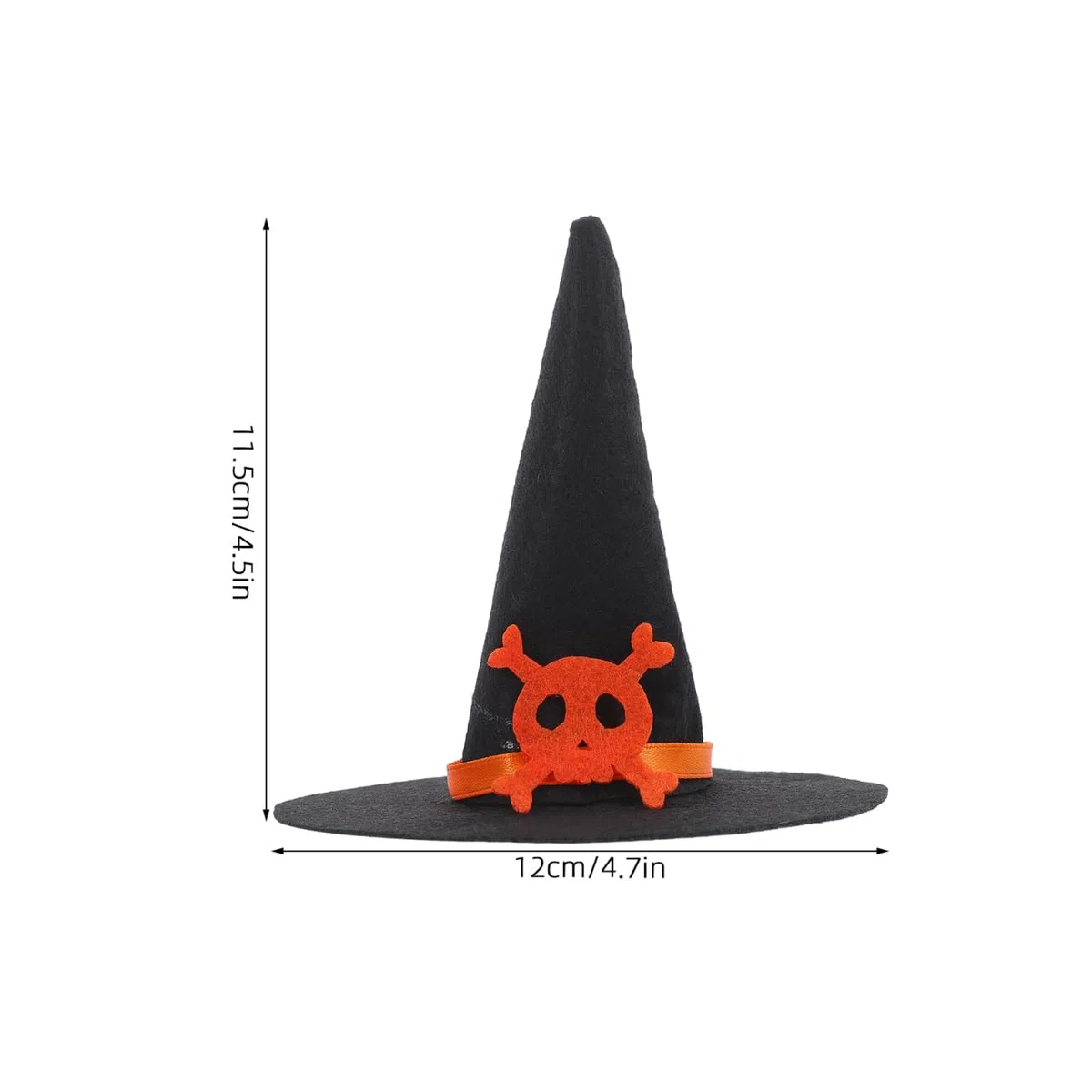 IMIKEYA 6 Stück Filz Mini Hexenhut Basteln Halloween kleine Hexenhut Deko Weinflaschen Mini Hexenhüte zum Basteln Zubehör Partydekorationen, Schwarz