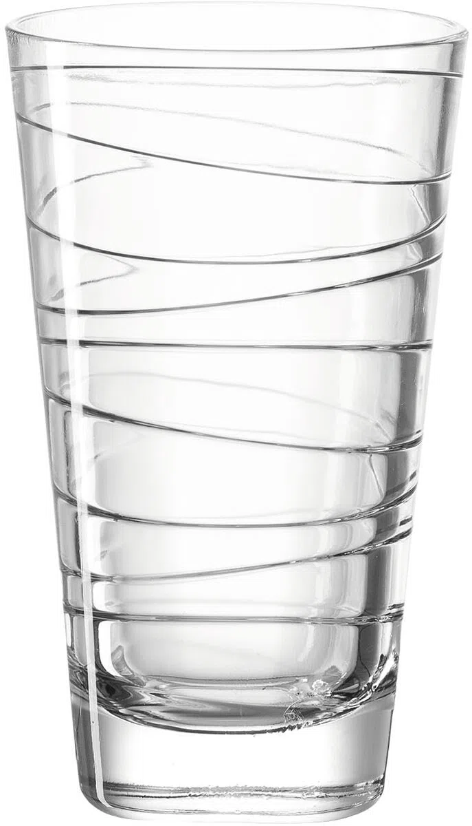 LEONARDO HOME Vario Struttura Trink-Gläser, 6er Set, spülmaschinengeeignete Wasser-Gläser, Glas-Becher mit Muster, Saftglas Getränke-Set,280 ml, 019450