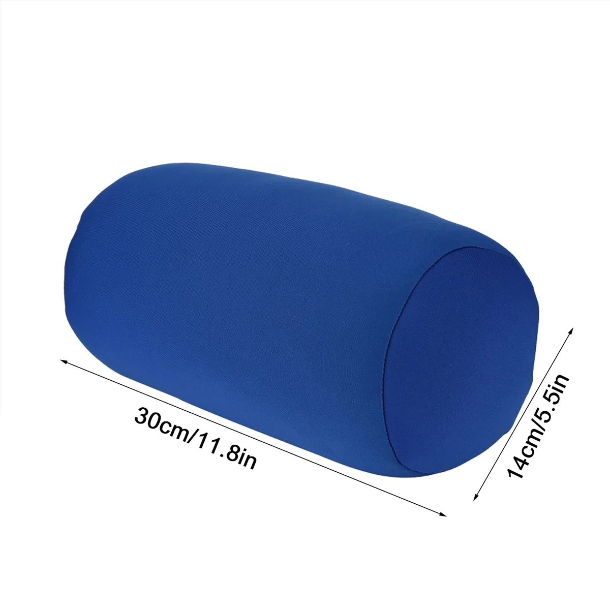 Nackenrolle Kissen, Kissenrolle, 30 x 14cm, Knierolle, Mikrokügelchen Rollkissen, Bequemes Quetschrohr Nackenkissen, Kopf, Nacken und Rückenstützrohr Rollkissen (Blau)